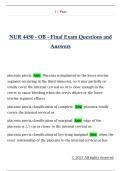 NUR 4450 - OB - Final Exam Questions and  Answers