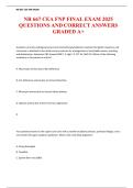 NR 667 CEA FNP Final Exam 2025 &vert; Questions and Correct Answers &vert; Graded A&plus;