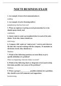 NOCTI BUSINESS EXAM QUESTIONS AND ANSWERS 2025