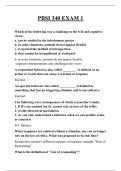 PBSI 340 EXAM 1 QUESTIONS AND ANSWERS 2025