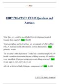 RHIT PRACTICE EXAM Questions and  Answers
