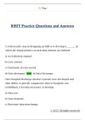 RHIT Practice Questions and Answers 