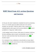 RHIT Mock Exam ALL sections Questions  and Answers
