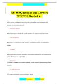 NU 503 Questions and Answers 2025&sol;2026 Graded A&plus;&period;