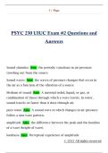 PSYC 230 UIUC Exam &num;2 Questions and  Answers