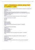UNIT 1 PROGRESS CHECK MCQ PART B CORRECT 100&percnt;