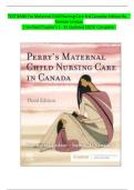 TEST BANK For Maternal Child Nursing Care 3rd Canadian Edition By Keenan Lindsay &vert; Verified Chapter's 1 - 25 Updated 2025&vert; Complete