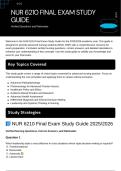 NUR 6210 Final Exam Study Guide 2025&sol;2026 &vert;&vert; Verified Nursing Questions and Correct Answers with Rationales