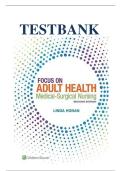 Focus on Adult Health Medical Surgical Nursing 2nd Edition Honan Test Bank Complete