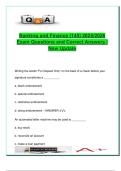 Banking and Finance &vert; 180 Questions &vert; Exam Prep 2025&sol;2026 &vert; Personal Finance&comma; Credit&comma; Investments