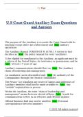 U&period;S Coast Guard Auxiliary Exam Questions  and Answers 