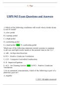 USPS 943 Exam Questions and Answers 