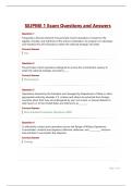 SEJPME 1 Exam Questions and Answers