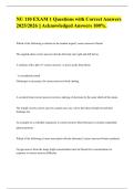 NU 110 EXAM 1 Questions with Correct Answers 2025&sol;2026 &vert;&vert; Acknowledged Answers 100&percnt;&period;