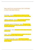 PBSI 340 EXAM 2 QUESTIONS AND ANSWERS LATEST 2025-2026 UPDATE