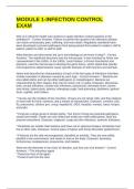 MODULE 1-INFECTION CONTROL EXAM UESTIONS WITH COMPLETE SOLUTIONS