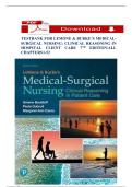 &ast;&ast;&ast;INSTANT DOWNLOAD&ast;&ast;&ast;Test Bank For LeMone and Burke's Medical-Surgical Nursing&colon; Clinical Reasoning in Patient Care 7th Edition By Paula Gubrud&comma; Margaret Carno &comma; Gerene Bauldoff RN PhD FAAN 9780134868189 All Chapters &period;