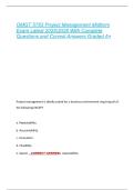 OMGT 5783 Project Management Midterm  Exam Latest 20252026 With Complete  Questions and Correct Answers Graded A+ 
