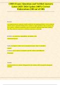 CHES Exam &vert; Questions and Verified Answers&vert; Latest 2025&sol; 2026 Update &vert;100&percnt; Correct Elaborations &lpar;100 out of 100&rpar;