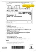 June 2025 Pearson Edexcel&colon; GCSE &lpar;9&ndash;1&rpar; Geography A 1GA0&sol;02 &ndash; Paper 2&colon; The Human Environment &ndash; Merged Question Paper & Mark Scheme