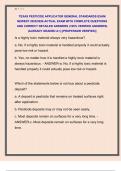TEXAS PESTICIDE APPLICATOR GENERAL STANDARDS EXAM  NEWEST 2025&sol;2026 ACTUAL EXAM WITH COMPLETE QUESTIONS  AND CORRECT DETAILED ANSWERS &lpar;100&percnt; VERIFIED ANSWERS&rpar;  &vert;ALREADY GRADED A&plus;&vert; &vert;&vert;PROFESSOR VERIFIED&vert;&vert;
