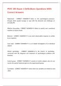 PSYC 305 Exam 1 Definitions Questions With Correct Answers
