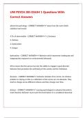 UW PSYCH 305 EXAM 1 Questions With Correct Answers