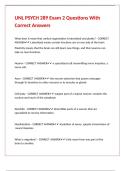 UNL PSYCH 289 Exam 2 Questions With Correct Answers