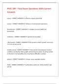 PSYC 289 - Final Exam Questions With Correct Answers