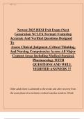 Newest 2025 HESI Exit Exam &vert; Verified Questions & Answers NCLEX Format