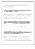 PSYC 289 Final Exam Study Set Questions With Correct Answers
