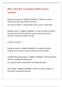 BIOL 1902 Test 1 Questions With Correct Answers