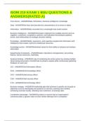 ISOM 210 EXAM 1 BSU QUESTIONS & ANSWERS&lpar;RATED A&rpar;