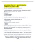 ISOM 319 EXAM 1 QUESTIONS & ANSWERS&lpar;RATED A&plus;&rpar;