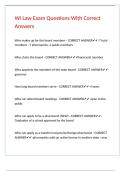WI Law Exam Questions With Correct Answers