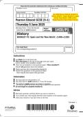 June 2025 Pearson Edexcel&colon; GCSE &lpar;9&ndash;1&rpar; History 1HI0&sol;P1 &ndash; Paper&colon; Booklet P1&colon; Spain and the &OpenCurlyQuote;New World&rsquo;&comma; c1490&ndash;c1555 &ndash; Merged Question Paper & Mark Scheme