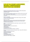 ILTS 207 ELA EXAM FLASHCAERDS&semi; READING COMPREHENSION QUESTIONS AND ANSWERS 