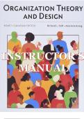 Instructor&rsquo;s Manual Organization Theory and Design 4th Edition Canadian Edition Richard L&period; Daft&semi; Ann Armstrong