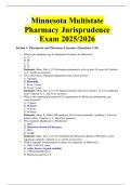 Minnesota MPJE 2025&sol;2026 &vert; Verified Questions &vert; Latest Update &vert; Correct Answers & Expert Rationales 