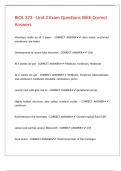 BIOL 373 - Unit 2 Exam Questions With Correct Answers&period;