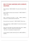 BIOL 373 EXAM QUESTIONS WITH COMPLETE SOLUTIONS 