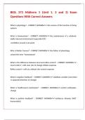 BIOL 373 Midterm 1 &lpar;Unit 1&comma; 2 and 3&rpar; Exam Questions With Correct Answers 
