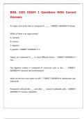 BIOL 1201 EXAM 1 Questions With Correct Answers
