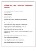 Biology 1201 Exam 2 Questions With Correct Answers