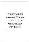 TEST BANK UNDERSTANDING NUTRITION 15TH EDITION BY ELLIE WHITNEY&comma; SHARON RADY ROLFES pdf stuvia