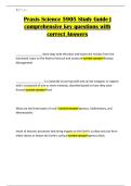 Praxis Science 5905 Study Guide &vert; comprehensive key questions with correct Answers