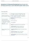 Introduction to Professional Nursing Actual Exam Practice Test  with Approved Answers &vert; Latest 2025&sol;2026 Update&vert; 100&percnt; Correct&period; 