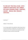 PN 3003 MAT PED FINAL EXAM WITH COMPLETE QUESTIONS AND CORRECT DETAILED ANSWERS FROM A VERIFIED SOURCE &vert;BRAND NEW VERSION 2025&sol;2026