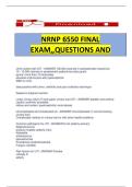 NRNP 6550 FINAL EXAM&comma;&comma;QUESTIONS AND ANSWERS &lbrack;RATED A&rsqb;