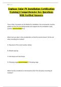 Enphase Solar PV Installation Certification Training &vert; Comprehensive Key Questions With Verified Answers